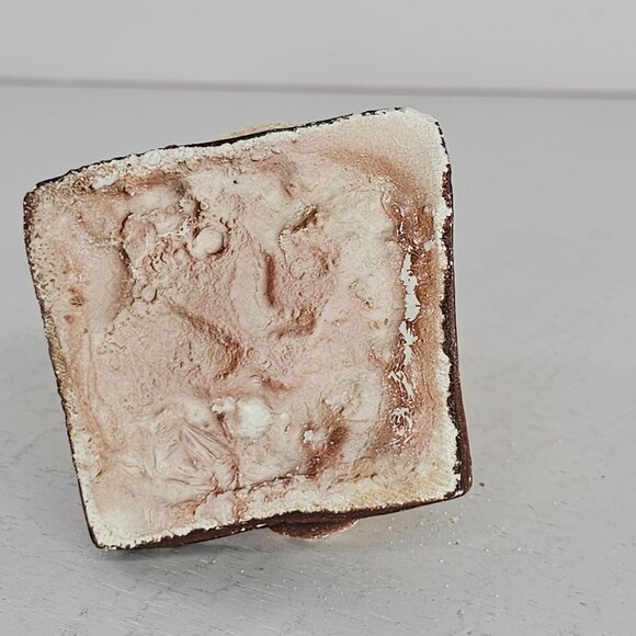 Vintage Alabaster Owl On Book Figurine Yellow Eyes 3.5" - Picture 6 of 8